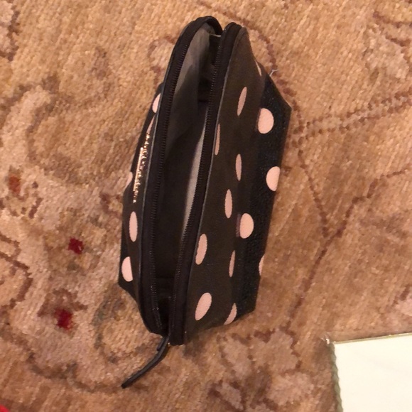 Kate spade New York morgan sunshine dot polka cosmetic travel bag case black - Picture 8 of 9